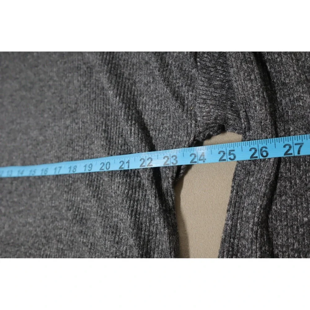 Alfani Ribbed Wide Leg Pajama Set - Black‎ Heather - Size L